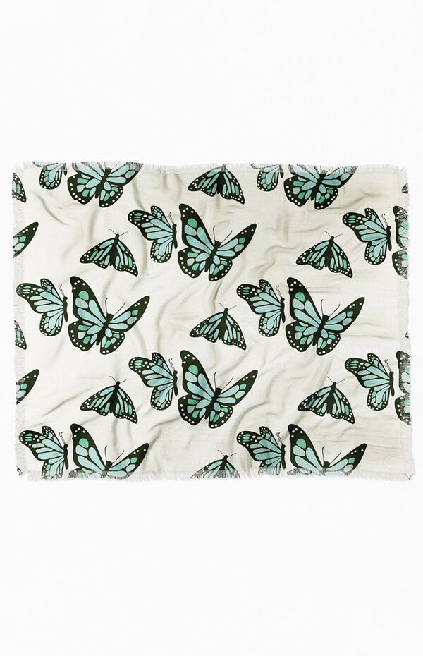 Monarch Butterflies Woven Throw Blanket