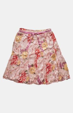 2000s Y2K Floral Midi Skirt image number 1