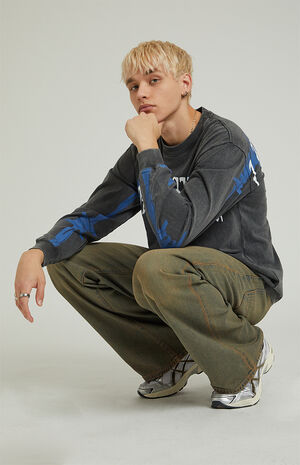 Blake Tinted Extreme Baggy Jeans Medium Indigo image number 5