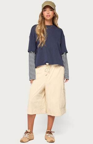 Nacie Layered Striped Long Sleeve T-Shirt image number 5