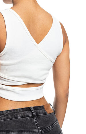 White Good Keepsake Crop Tank Top image number 4
