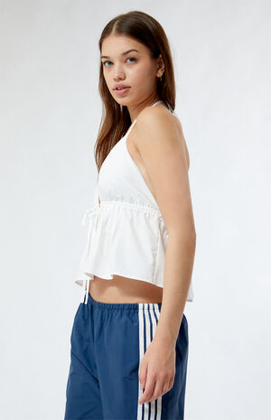 Tie Front Babydoll Top image number 3