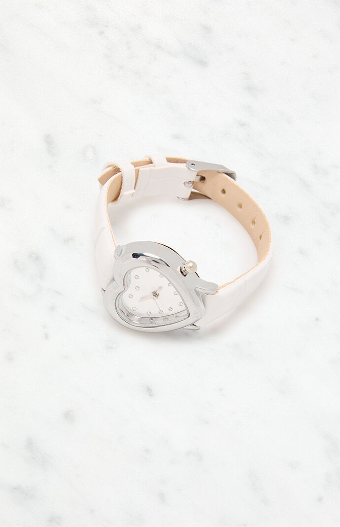 LA Hearts Faux Crocodile Heart Watch