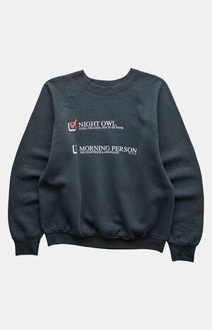 '90s Night Owl Crew Neck Sweatshirt image number 1