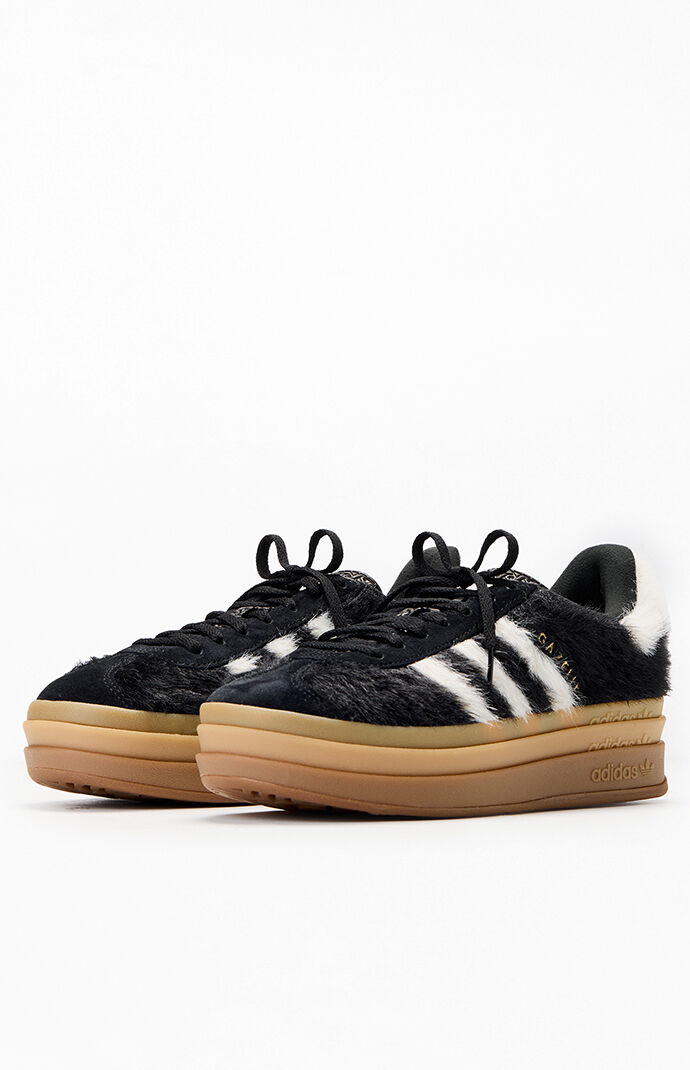 adidas Women's Black & White Gazelle Bold Sneakers | PacSun