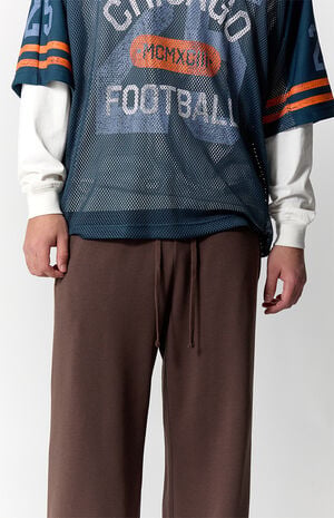 Brown Fleece Extreme Baggy Sweatpants image number 5