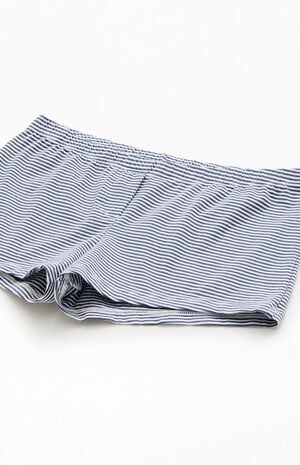 Gray & White Striped Boxer Boyshorts image number 2