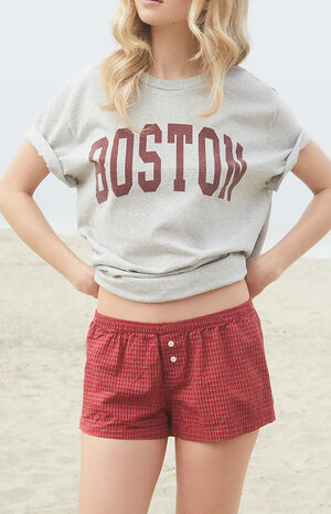 Red Plaid Keira Boxer Shorts image number 2