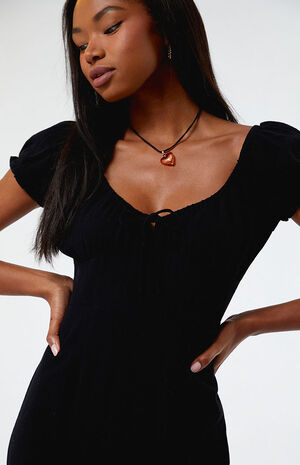 Tie Front Linen Mini Dress image number 2