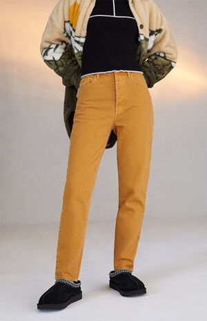 Eco Yellow Ultra High Waisted Slim Fit Jeans image number 1