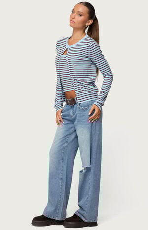 Dutton Distressed Low Rise Jeans image number 4
