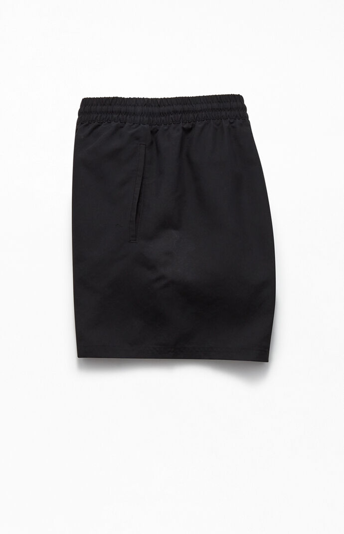 Black Big Trefoil Swim Trunks