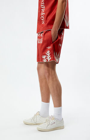 Red Good Vibes 5" Swim Trunks image number 3