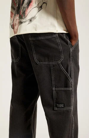Dylan Baggy Jeans Carpenter Contrast Stitch Black image number 6