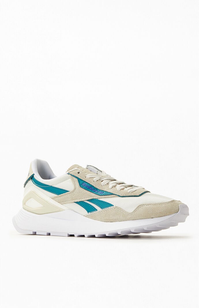 Reebok White Turquoise CL Legacy Shoes PacSun