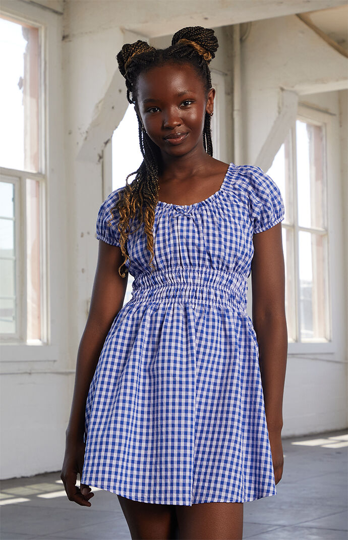 Pacsun Kids Gingham Cotton Mini Dress | Pacsun