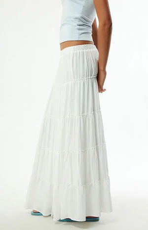 Tiered Maxi Skirt image number 4