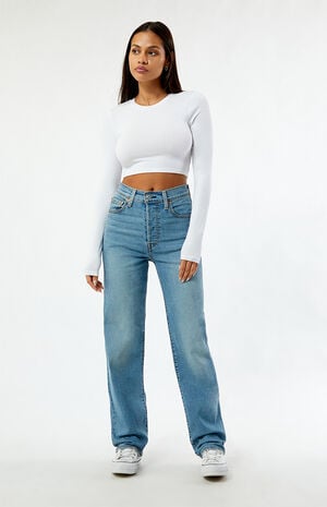 Ribcage Full Length Straight Jeans Ribcage Full Length Straight Jeans image number 1