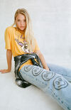 Stamped Smiley Dad Jeans Stamped Smiley Dad Jeans image number null