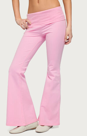 Petite Naomi Foldover Flared Leggings image number 2