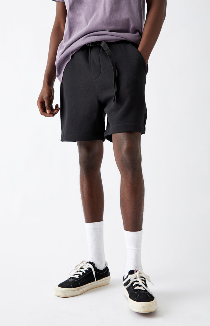 Black Fleece Belted Volleyball Shorts