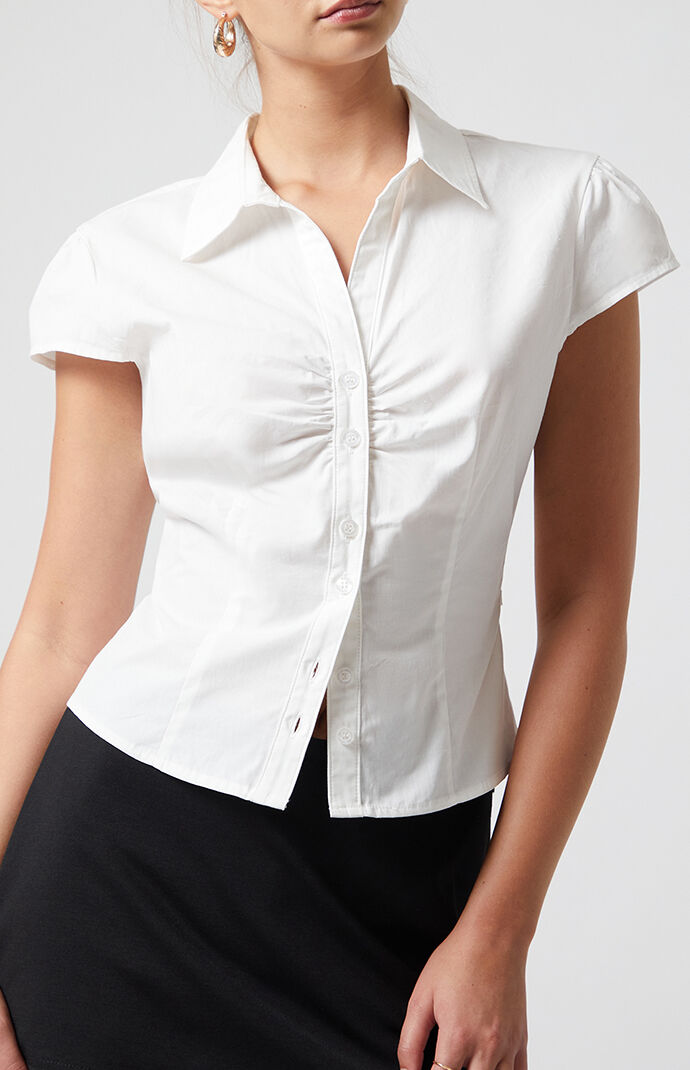 Beverly and Beck Audrey Button Up Collar Top