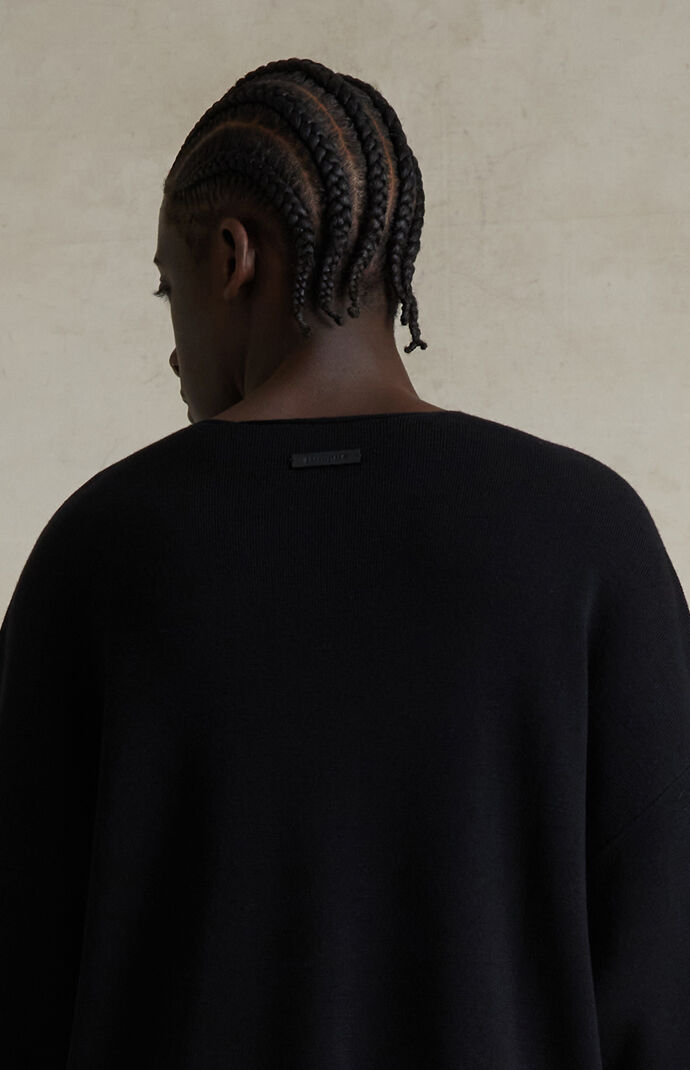 Fear of God ESSENTIALS Jet Black Merino Wool Short Sleeve