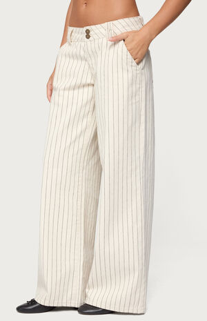 Cory Striped Low Rise Jeans image number 2