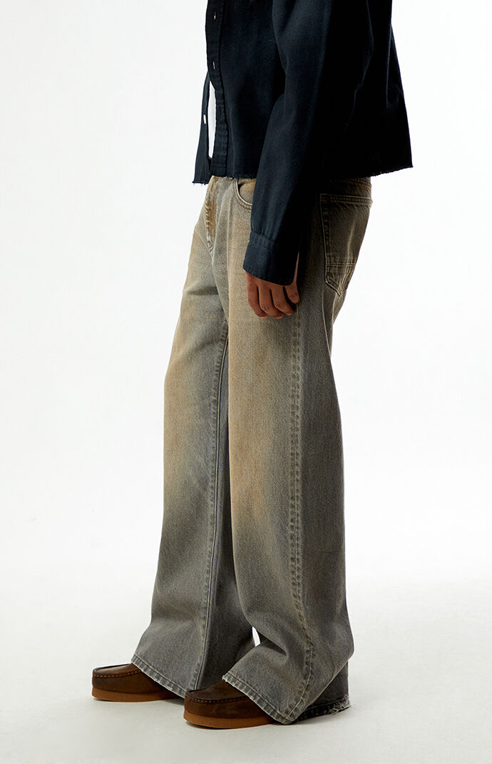 Pacsun Bennett Baggy Flare Jeans Gray Tint | Pacsun