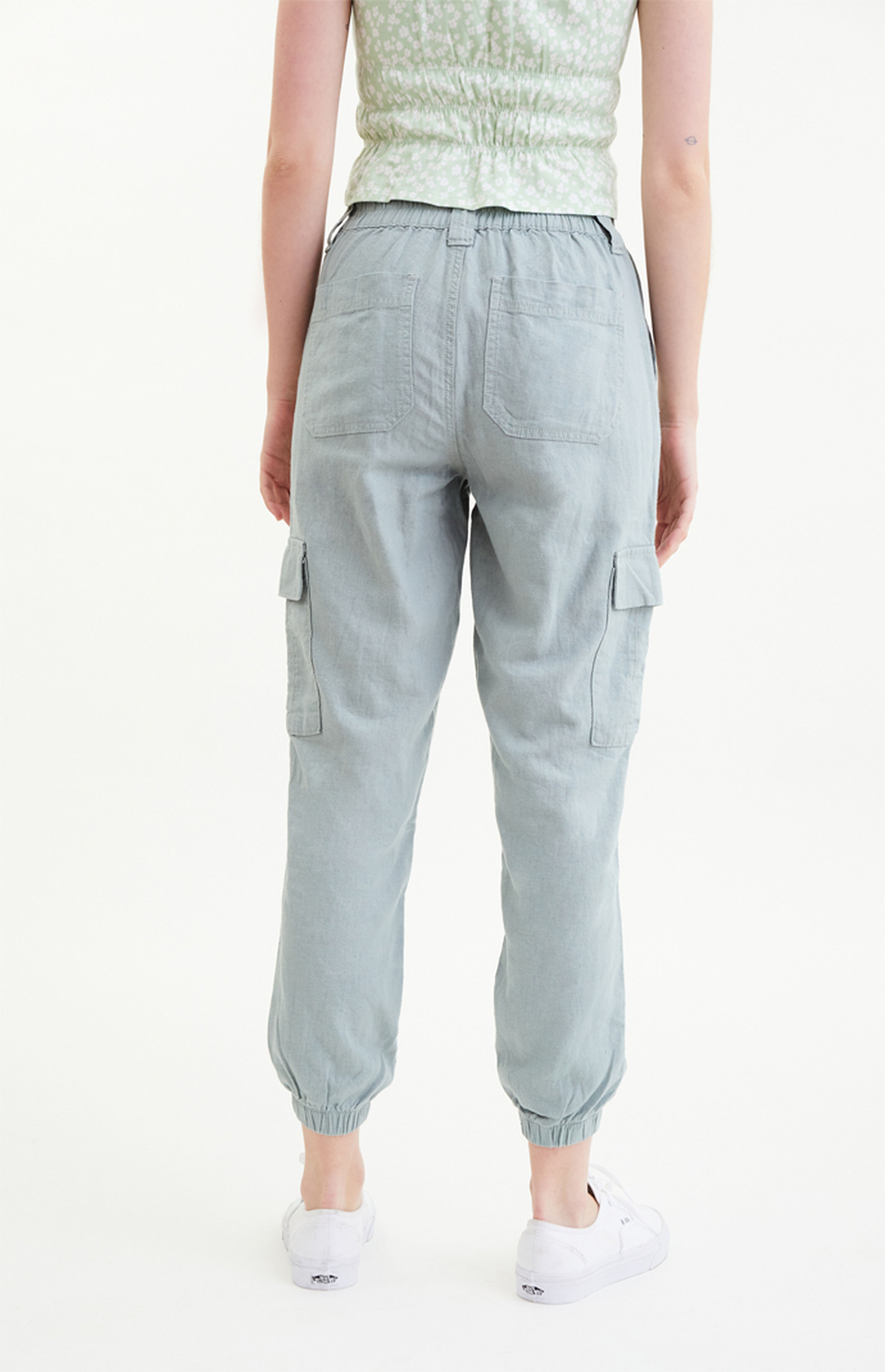 PacSun Seaspray Linen Cargo Joggers PacSun