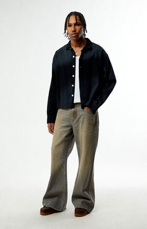 Bennett Baggy Flare Jeans Gray Tint image number 1