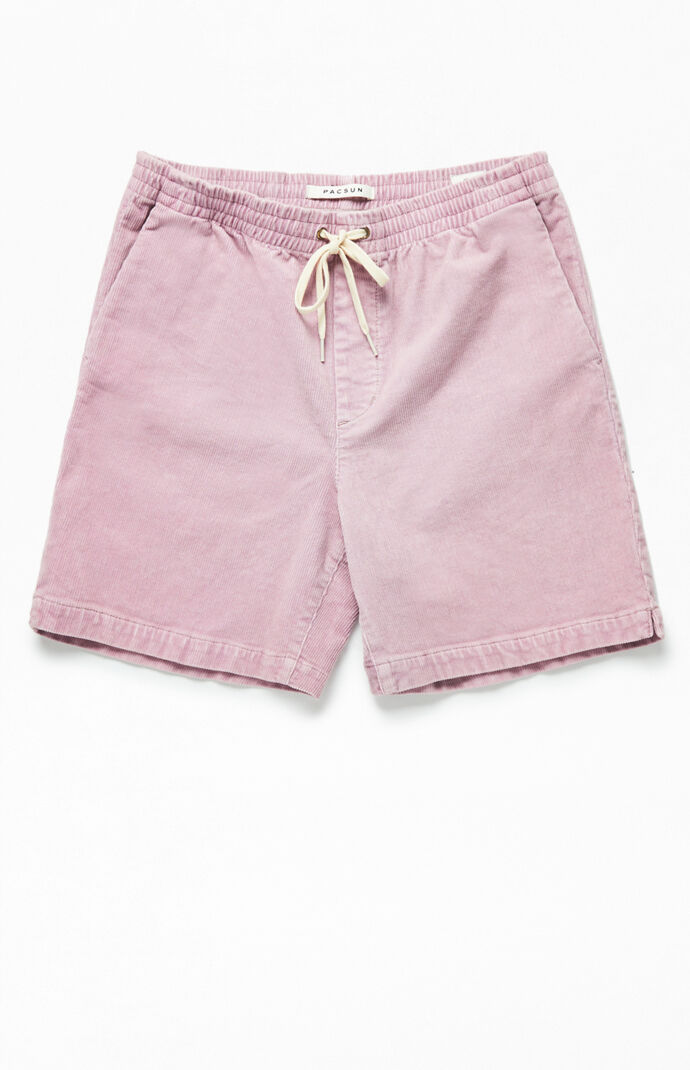 Mauve Corduroy Volley Shorts