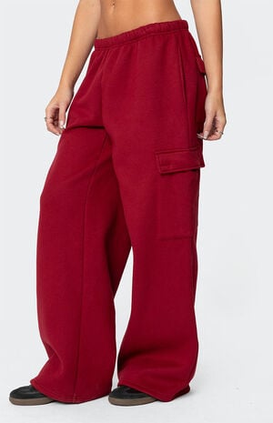 Wide Leg Cargo Sweatpants image number 4
