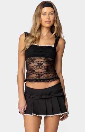 Essie Peekaboo Sheer Lace Top image number 1