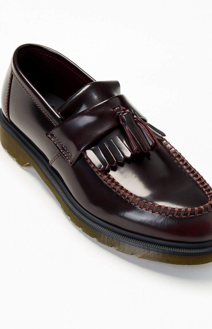 Dr Martens Cherry Red Arcadia Adrian Leather Tassel Loafers