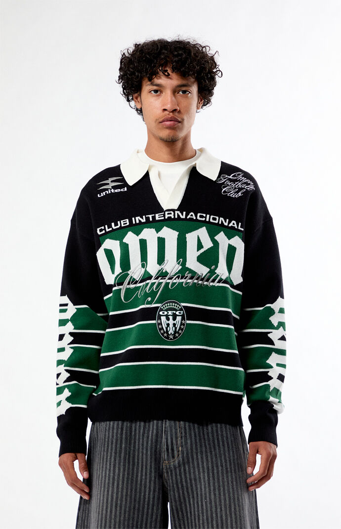Pacsun Omen Long Sleeve PoloÂ SweaterÂ Shirt