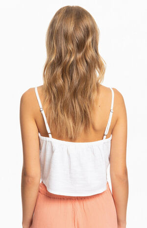 White Tiny Mutinies Cropped Tank Top image number 3