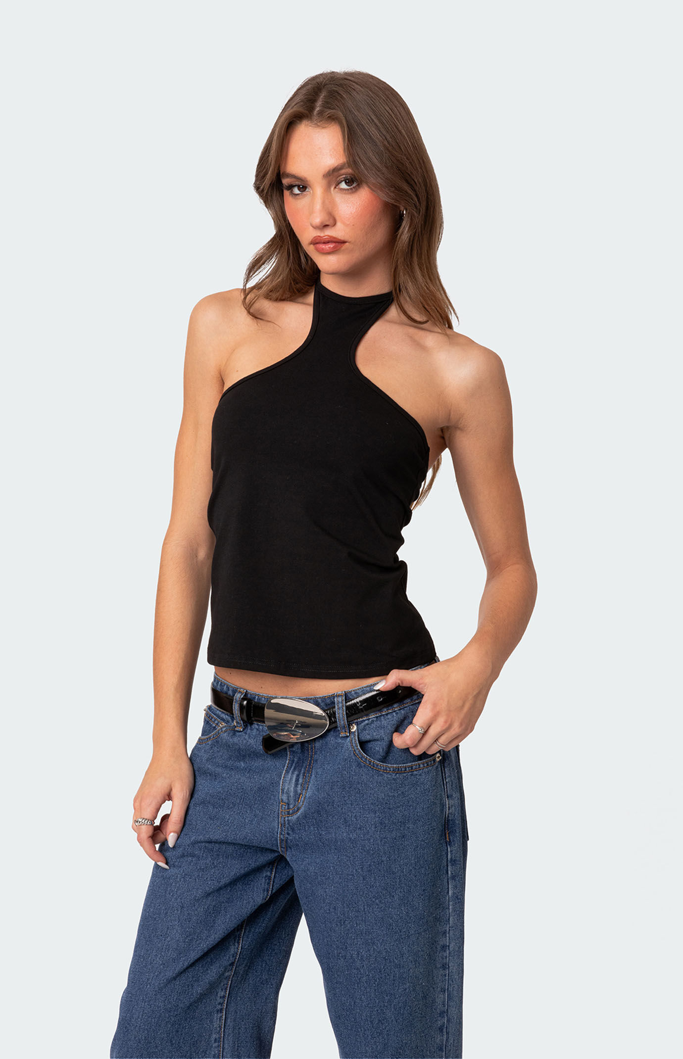 Edikted Wylder Tie Back Halter Top | PacSun