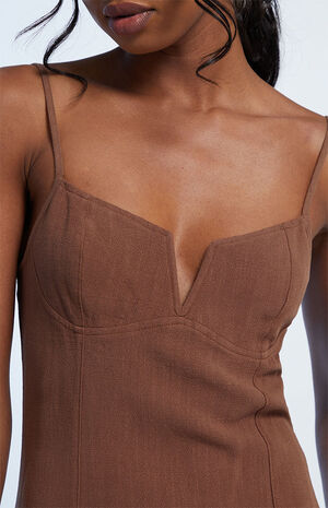 Notched Neck Bustier Mini Dress image number 2