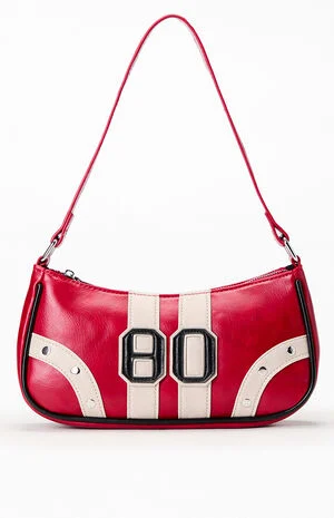 80 Varsity Faux Leather Shoulder Bag image number 1