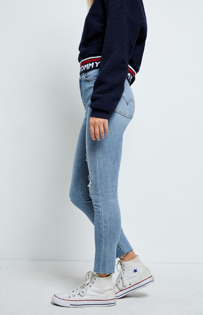 levi's blue spice wedgie skinny jeans