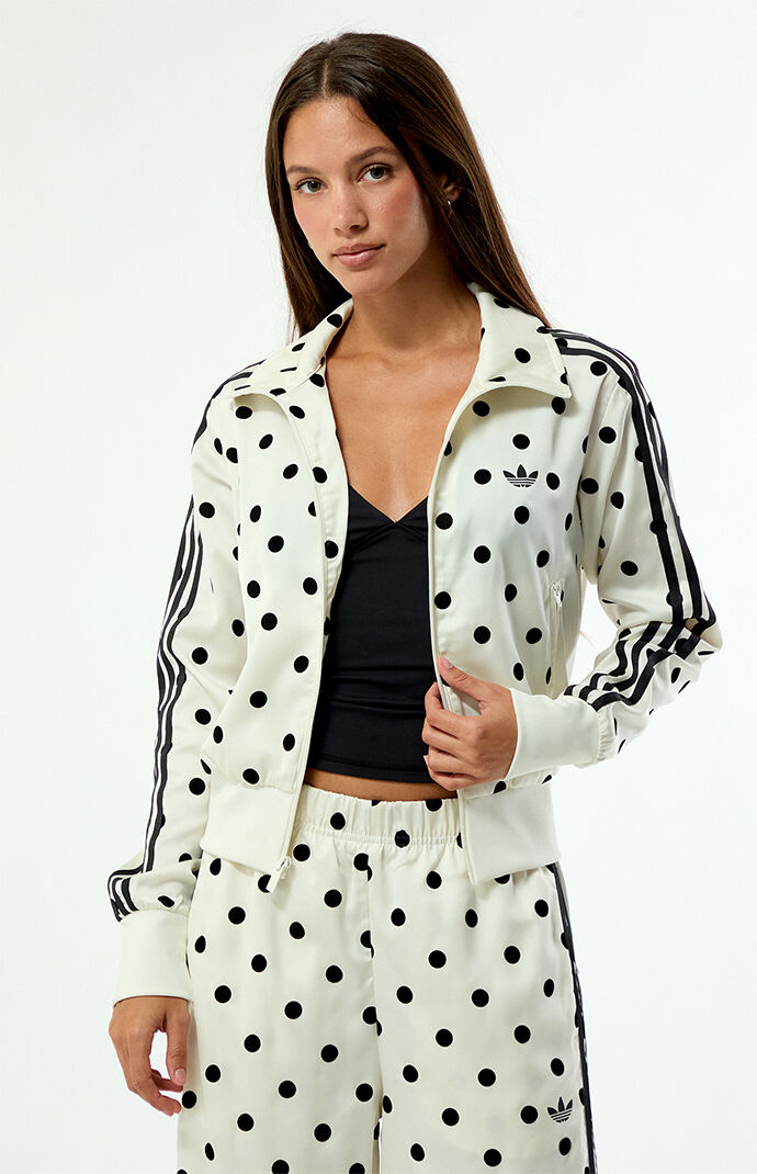 adidas White Satin Firebird Track Jacket | Pacsun