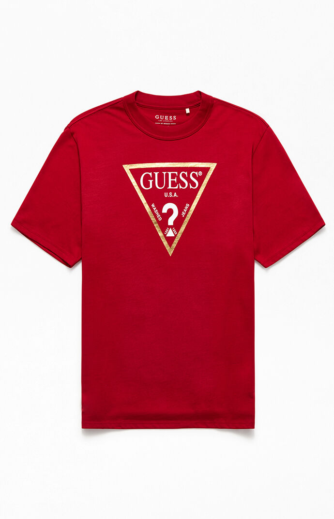 guess gold shirt