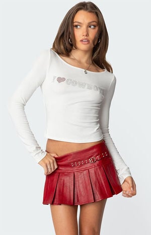 Cowboy Lover Boat Neck Top image number 1