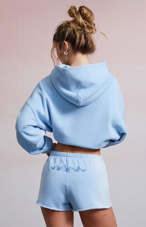 Butterflies Embroidered Flow Sweat Shorts image number 5