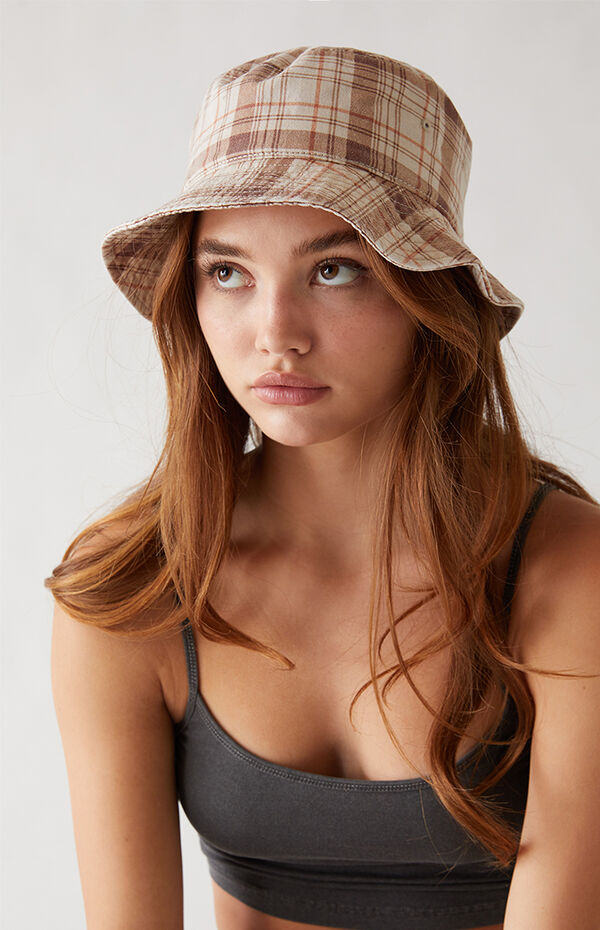 Ralph Lauren Pink Plaid Bucket Hat Steve Madden Women's