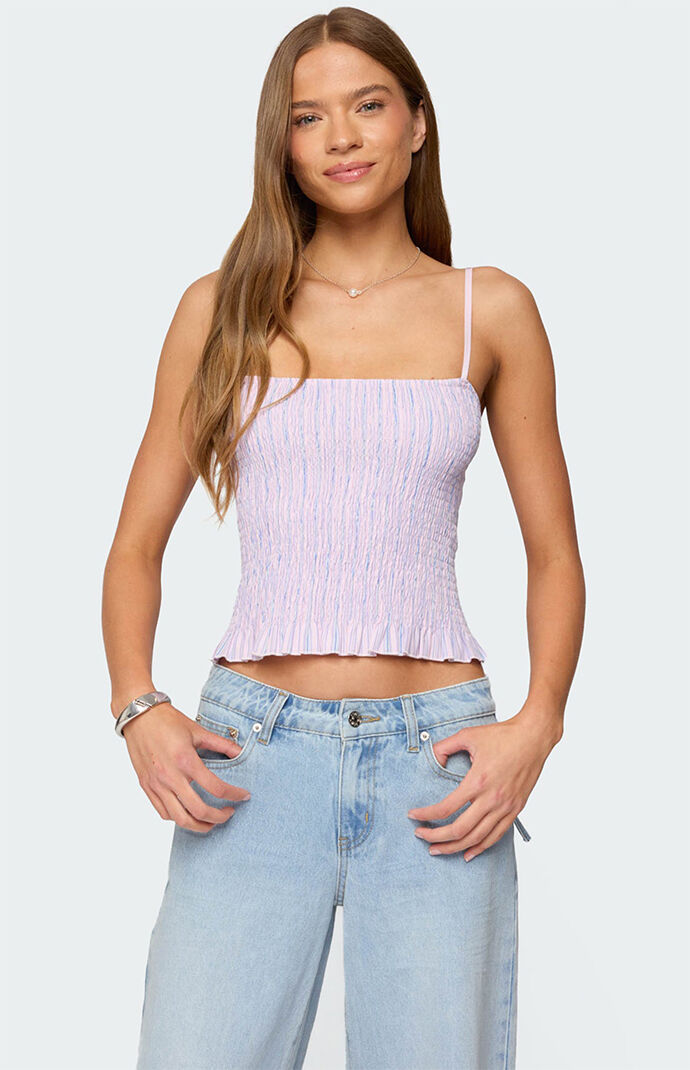 【スーパーセール】 Edikted Leela PacSun | Top Tank Striped Scrunch その他