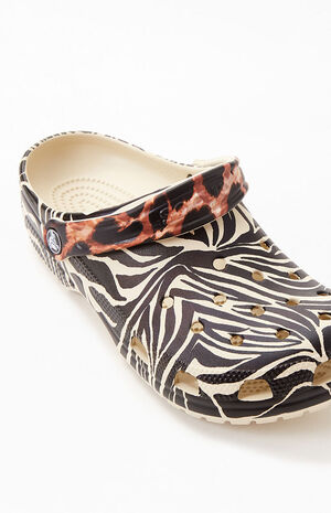 Women's Classic Animal Remix Print Clogs image number 6