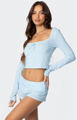 Lucilla Wide Neck Ribbed Top image number 3