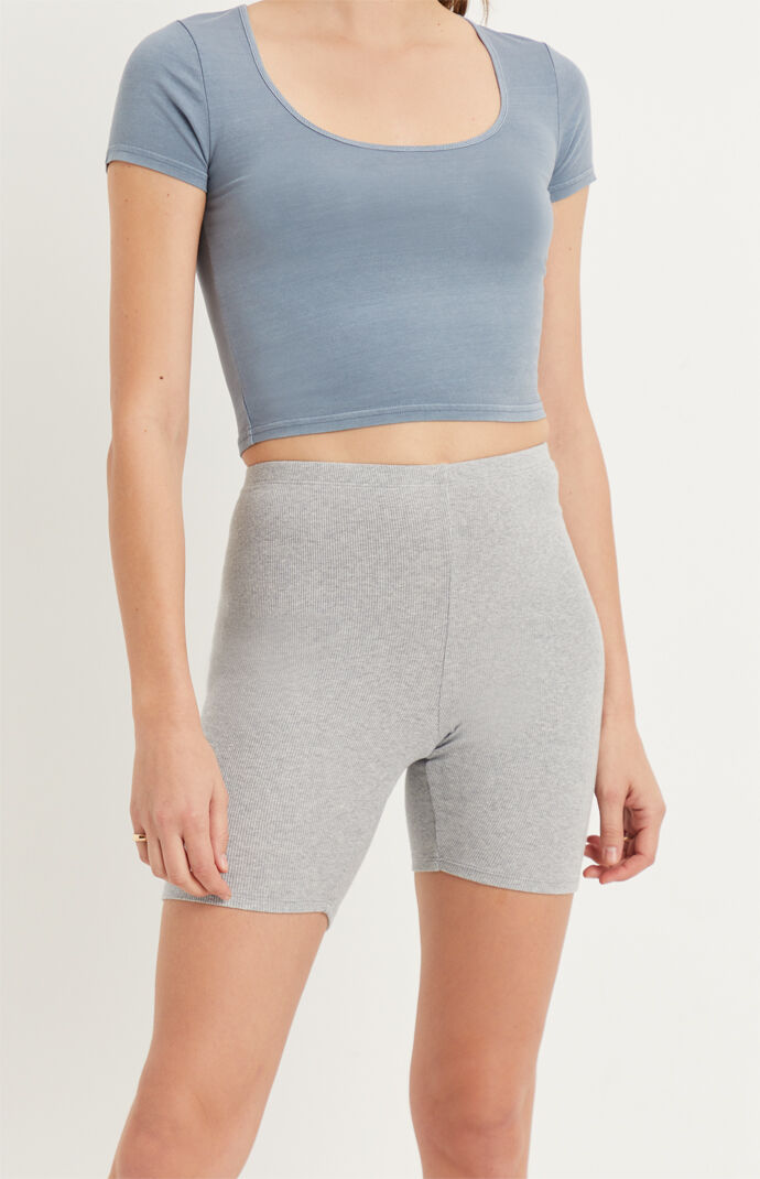 Washed Biker Shorts